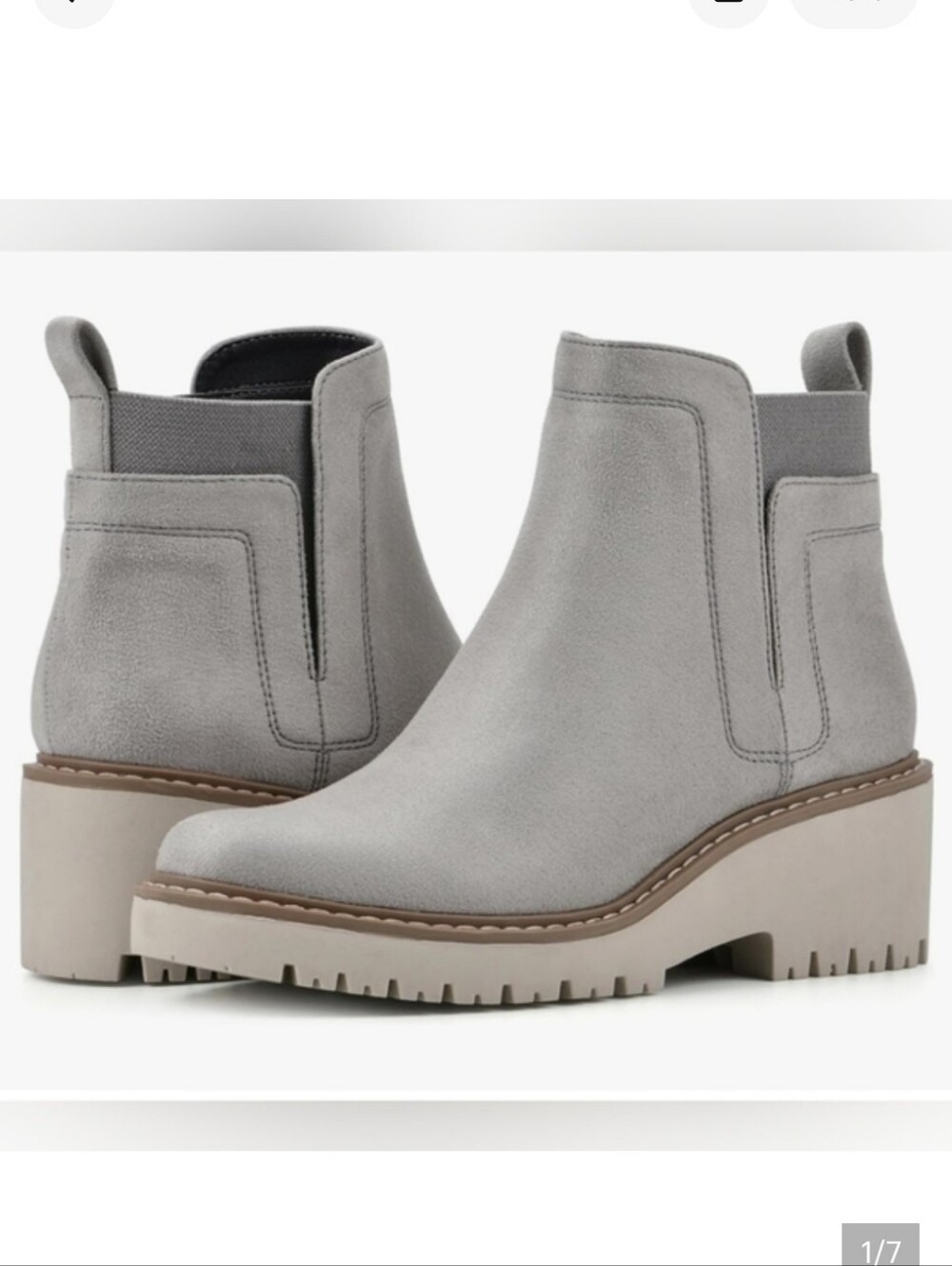 WHITE MOUNTAIN Women's Shoes Dear Chelsea Gray Bootie SIZE 9.5 NWOT
